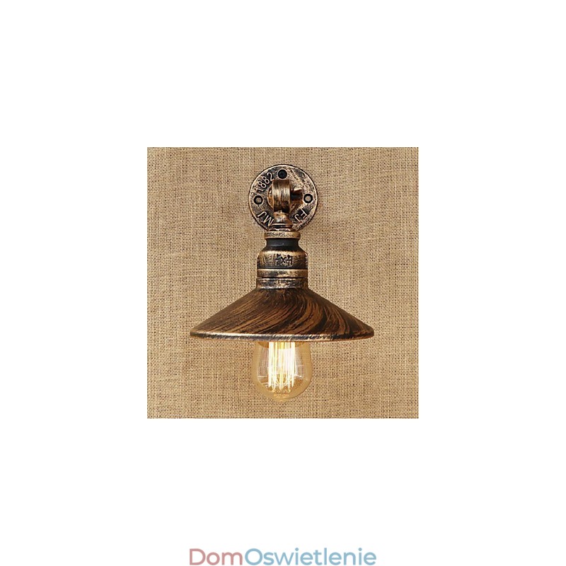 Kinkiet ścienny w stylu industrialnym Nordic Water Pipe Wall Light Brown Ancient