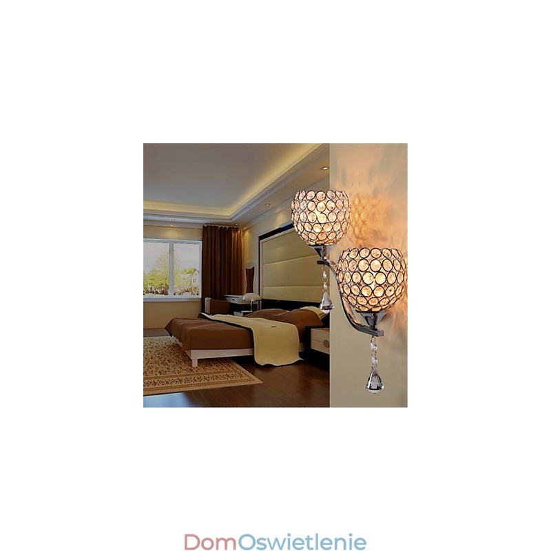Nowoczesny minimalistyczny salon Korytarz Korytarz Kryształowa lampa ścienna
