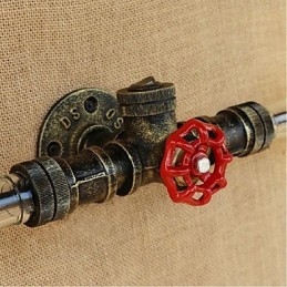Retro Industry Wind Designer Water Bottle Lamp Wall Light Szary