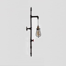 Retro Industrial Pipe Wall Lights Simple Loft Black Birdcage Metal Salon Jadalnia Kuchnia Bar Kawiarnia Dekoracja oświetlenie