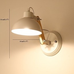 Vintage Wood Art Deco Metal Metal Rustykalny Kinkiet Salon Jadalnia Korytarz Kinkiet Czarny Biały Opcjonalnie