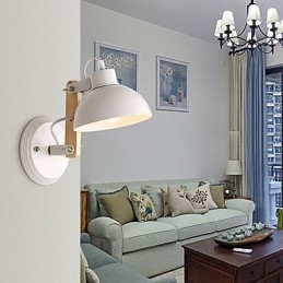 Vintage Wood Art Deco Metal Metal Rustykalny Kinkiet Salon Jadalnia Korytarz Kinkiet Czarny Biały Opcjonalnie