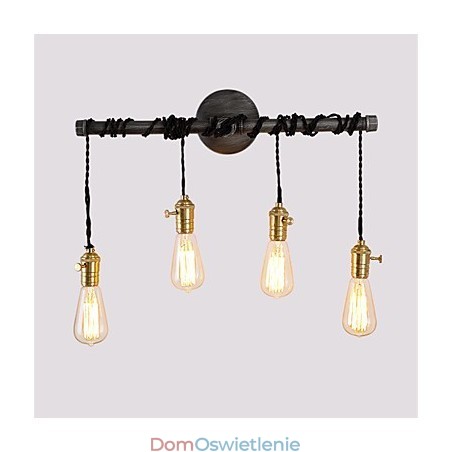 Vintage Industrial Pipe Wall Lights Z przełącznikiem Kreatywne oświetlenie Restauracja Kawiarnia Bar Dekoracja oświetlenie Z 4 światłami Wykończenie malowane Vintage Industrial Pipe Wall Lights Z przełącznikiem Kreatywne oświetlenie Restauracja Kawiarnia Bar Dekoracja oświetlenie Z 4 światłami Wykończenie malowane