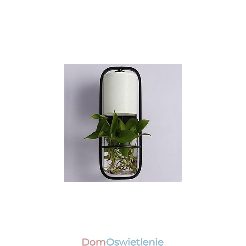 Nowoczesna żelazna kreatywna szklana lampa ścienna do roślin doniczkowych
