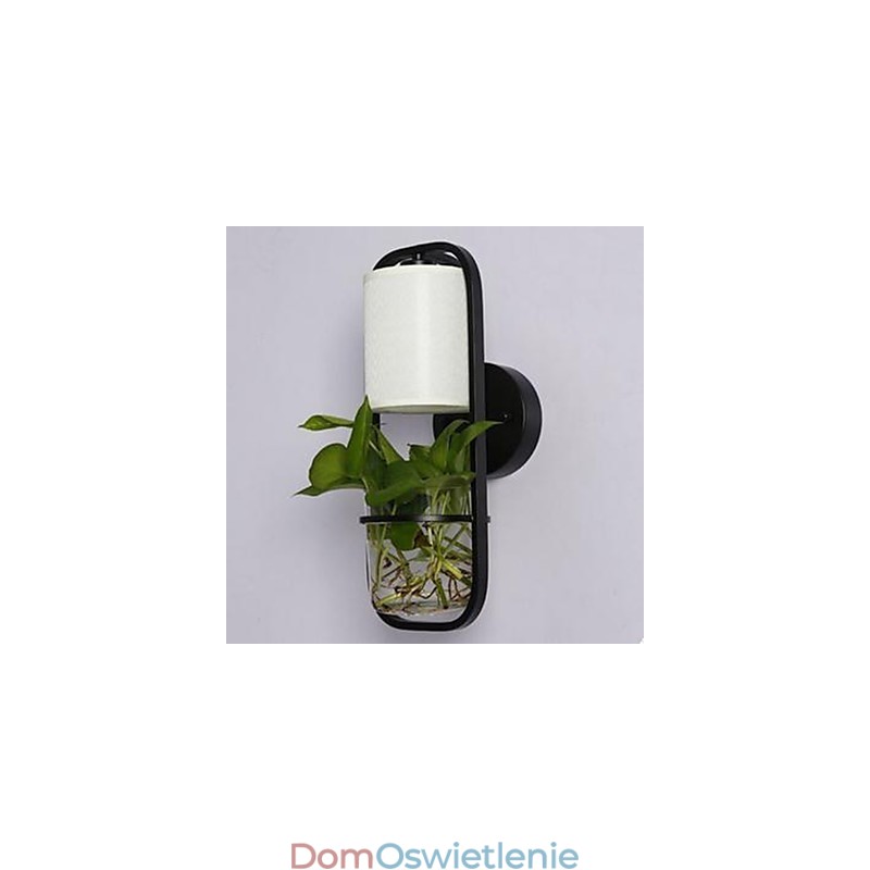Nowoczesna żelazna kreatywna szklana lampa ścienna do roślin doniczkowych