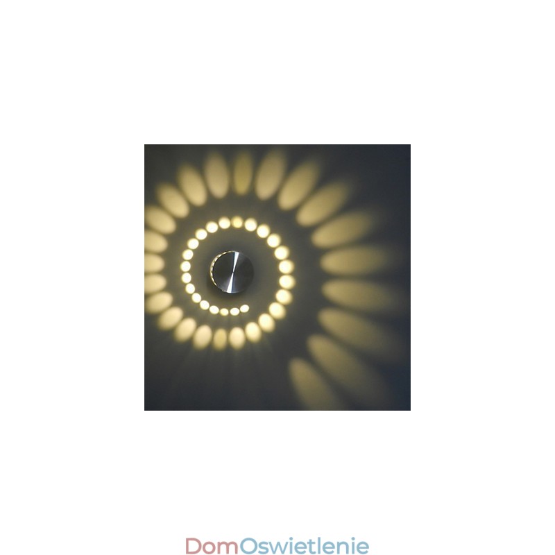 Nowoczesna, lekka, aluminiowa lampa ścienna do montażu na płasko, zintegrowana
