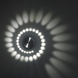 Nowoczesna, lekka, aluminiowa lampa ścienna do montażu na płasko, zintegrowana
