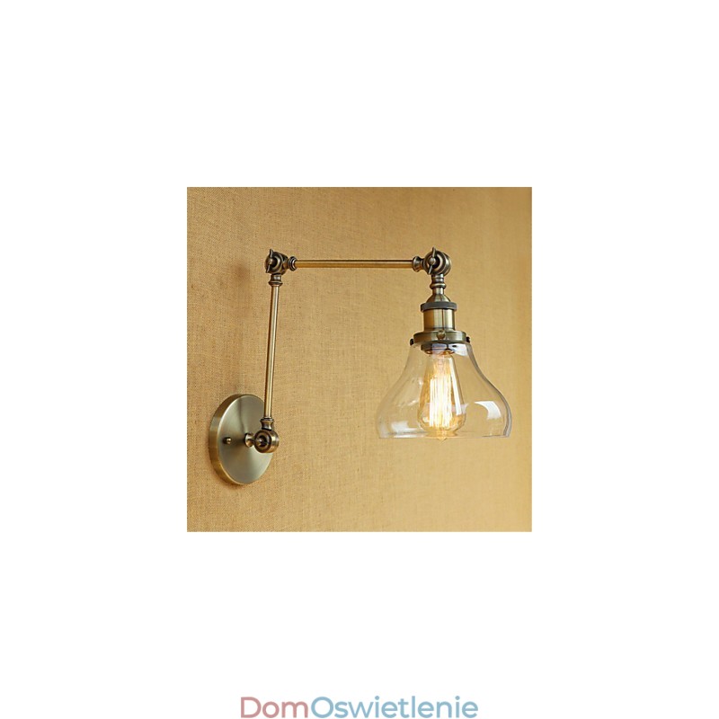 Wiejski retro galwanizowany element do ochrony oczu w stylu mini, światło otoczenia, wahadłowe oświetlenie ścienne