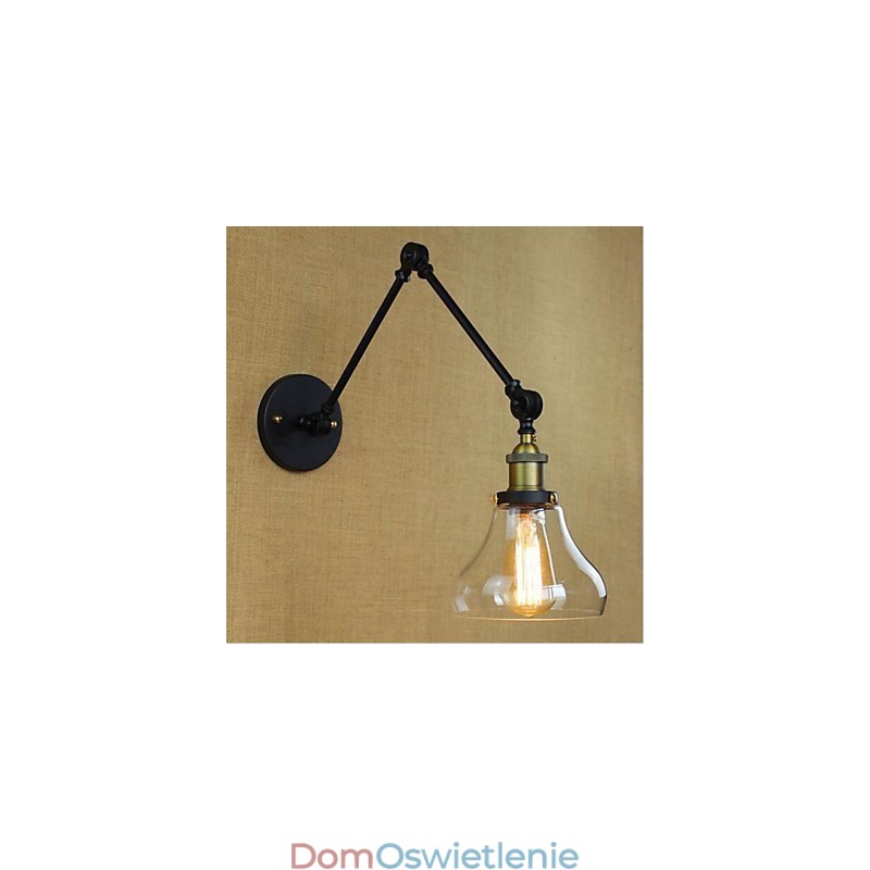 Wiejski retro galwanizowany element do ochrony oczu w stylu mini, światło otoczenia, wahadłowe oświetlenie ścienne
