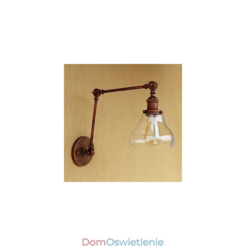 Wiejski retro galwanizowany element do ochrony oczu w stylu mini, światło otoczenia, wahadłowe oświetlenie ścienne
