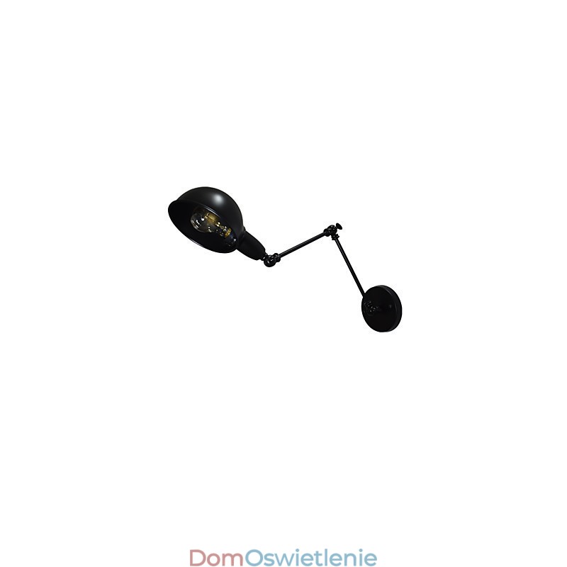 Żelazna lampa ścienna składana czarna prosta lampa ścienna retro pojedyncza głowica dekoracyjna lampa ścienna w stylu europejskim