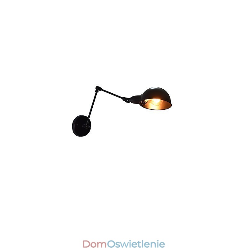 Żelazna lampa ścienna składana czarna prosta lampa ścienna retro pojedyncza głowica dekoracyjna lampa ścienna w stylu europejskim