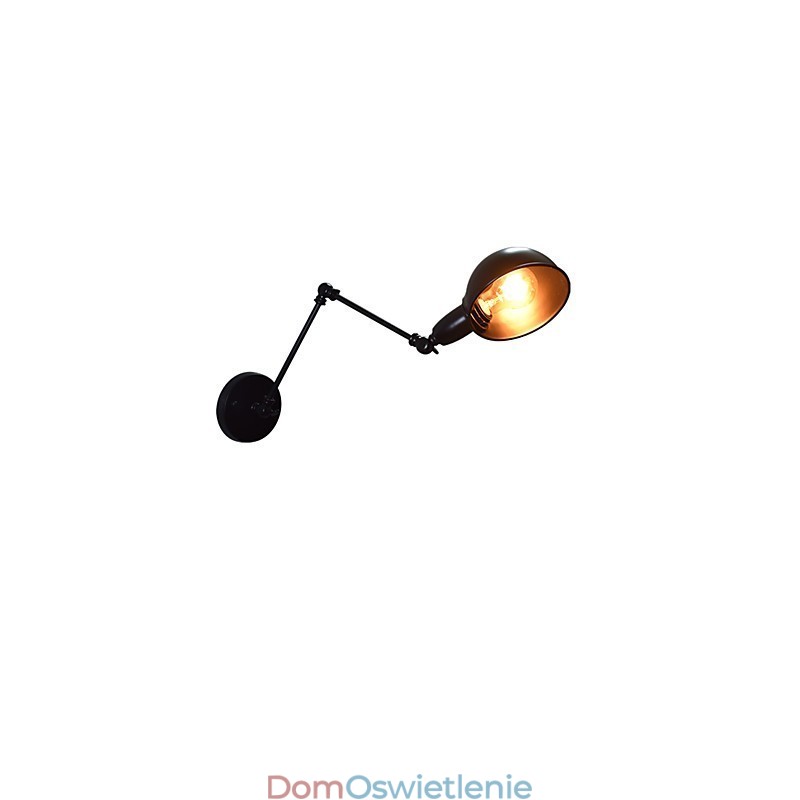 Buzz składana lampa ścienna z żelaza, głupia czarna lampa świetlna na ścianie w stylu europejskim w stylu amerykańskim