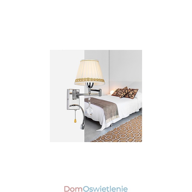 Nowoczesny współczesny rustykalny domek nowoczesny współczesny wiejski chromowana cecha dla kryształowej lampy ściennej z wysięgnikiem
