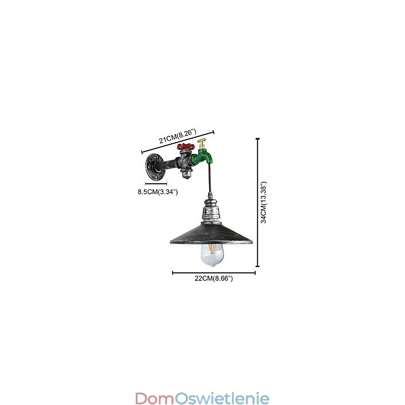 Kinkiet Ścienny Rustykalny Domek Malowanie Cecha dla Światła Ambientowego Kinkiety Ścienne Kinkiet