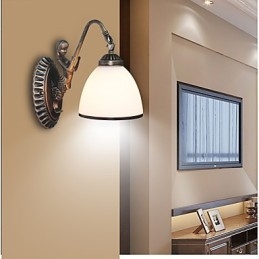 Europejski styl retro lampa do salonu sypialniana lampa ścienna na werandę lampa ścienna do kawiarni na balkon