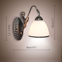 Europejski styl retro lampa do salonu sypialniana lampa ścienna na werandę lampa ścienna do kawiarni na balkon