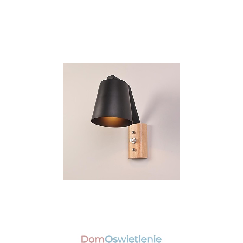Nowoczesny, współczesny, rustykalny, czarny, oksydowany element wykończenia do kinkietów ściennych z oświetleniem typu downlight