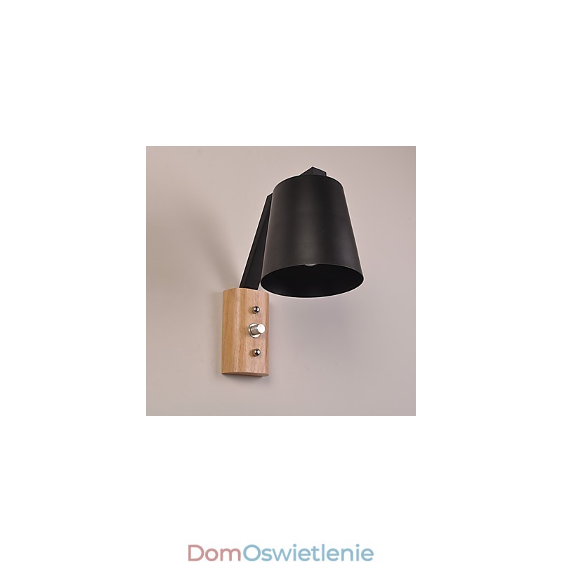 Nowoczesny, współczesny, rustykalny, czarny, oksydowany element wykończenia do kinkietów ściennych z oświetleniem typu downlight