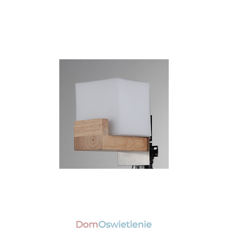 Prosta lampa ścienna, lampka nocna, biurko z kloszem szklanym i litego drewna do sypialni, komody, salonu, pokoju dziecięcego, akademika, stolika kawowego, biblioteczki