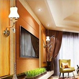 Nowoczesna, współczesna, galwanizowana cecha dla kryształowych, miniaturowych lamp ściennych chroniących oczy i zapewniających oświetlenie otoczenia