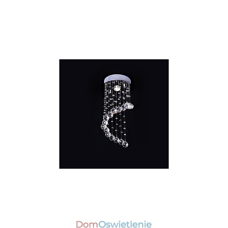 Nowoczesny współczesny kryształowy galwanizowany metalowy żyrandol montowany na płasko