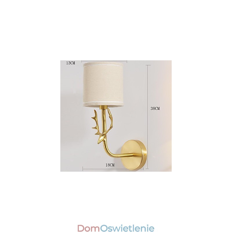 Prosty, zabytkowy, tradycyjny, klasyczny, mosiężny element do kinkietów ściennych w stylu mini, oświetlenie otoczenia