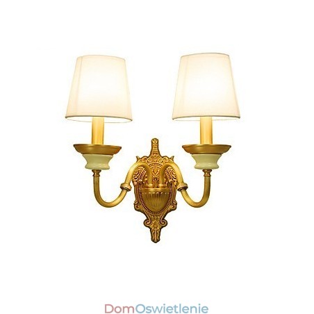 Prosty, wiejski, tradycyjny, klasyczny, mosiężny element do kinkietów ściennych w stylu mini