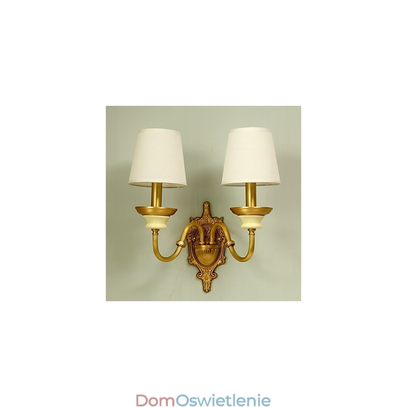 Prosty, wiejski, tradycyjny, klasyczny, mosiężny element do kinkietów ściennych w stylu mini