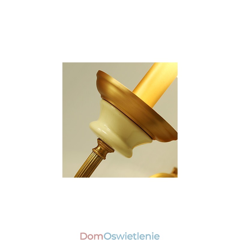 Prosty, wiejski, tradycyjny, klasyczny, mosiężny element do kinkietów ściennych w stylu mini