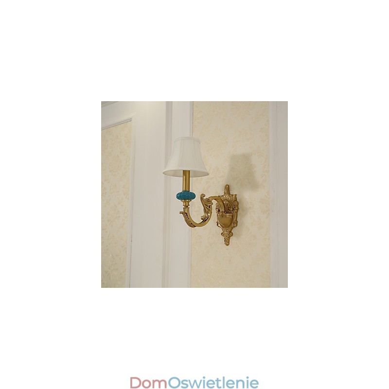 Prosty, wiejski, tradycyjny, klasyczny, mosiężny element do kinkietów ściennych w stylu mini