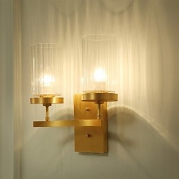 Tradycyjny klasyczny wiejski mosiężny element do kinkietów ściennych w stylu mini z oświetleniem górnym