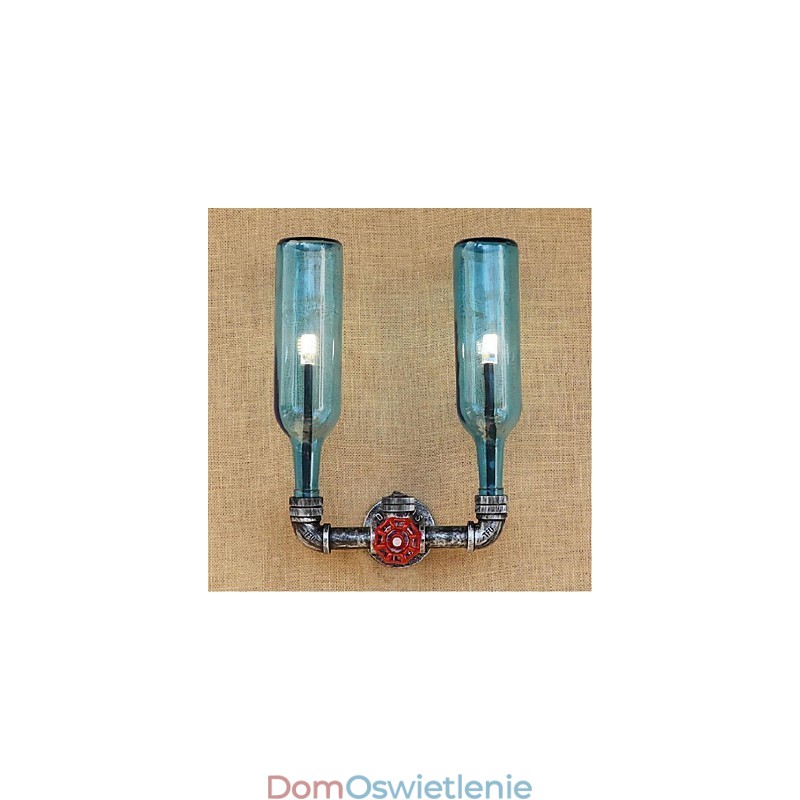 Retro Industrial Wind Switch Water Bottle Wall Lamp Wall Light Blue