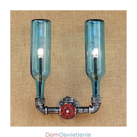 Retro Industrial Wind Switch Water Bottle Wall Lamp Wall Light Blue Retro Industrial Wind Switch Water Bottle Wall Lamp Wall Light Blue