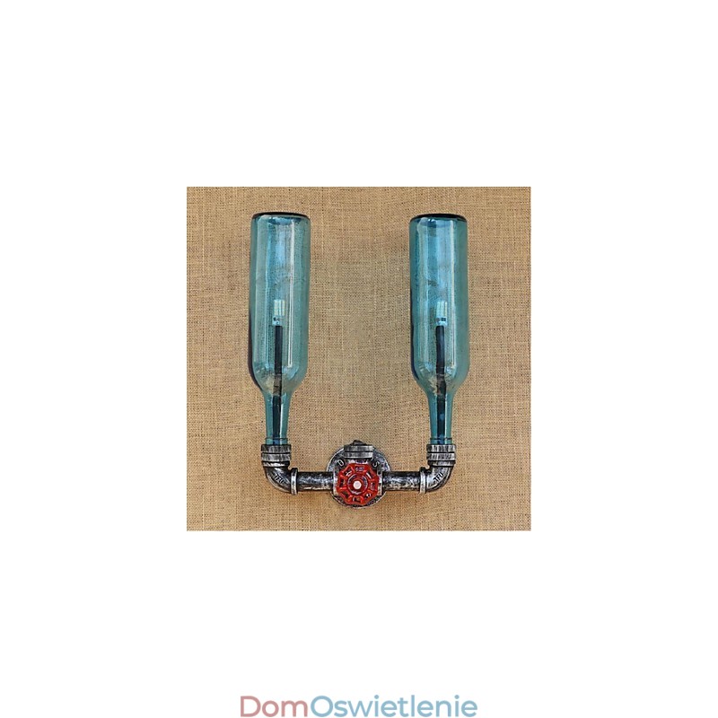 Retro Industrial Wind Switch Water Bottle Wall Lamp Wall Light Blue