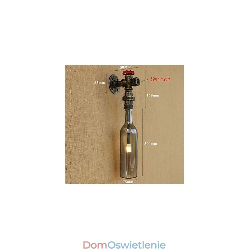 Szara butelka na wodę Lampa ścienna Lampa ścienna