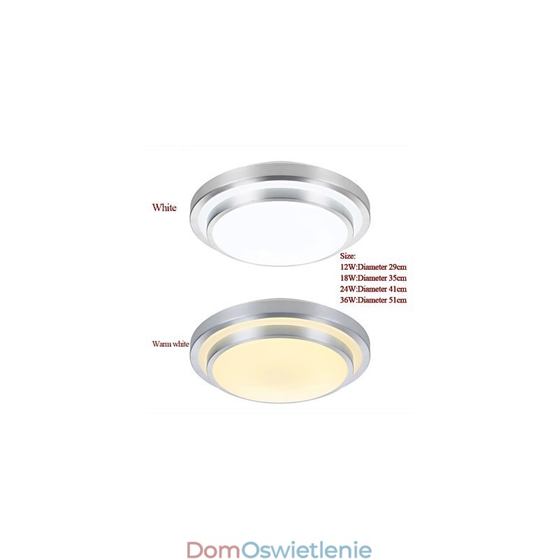 Oświetlenie montowane na płasko Światło okrągłe proste nowoczesne średnica 29CM