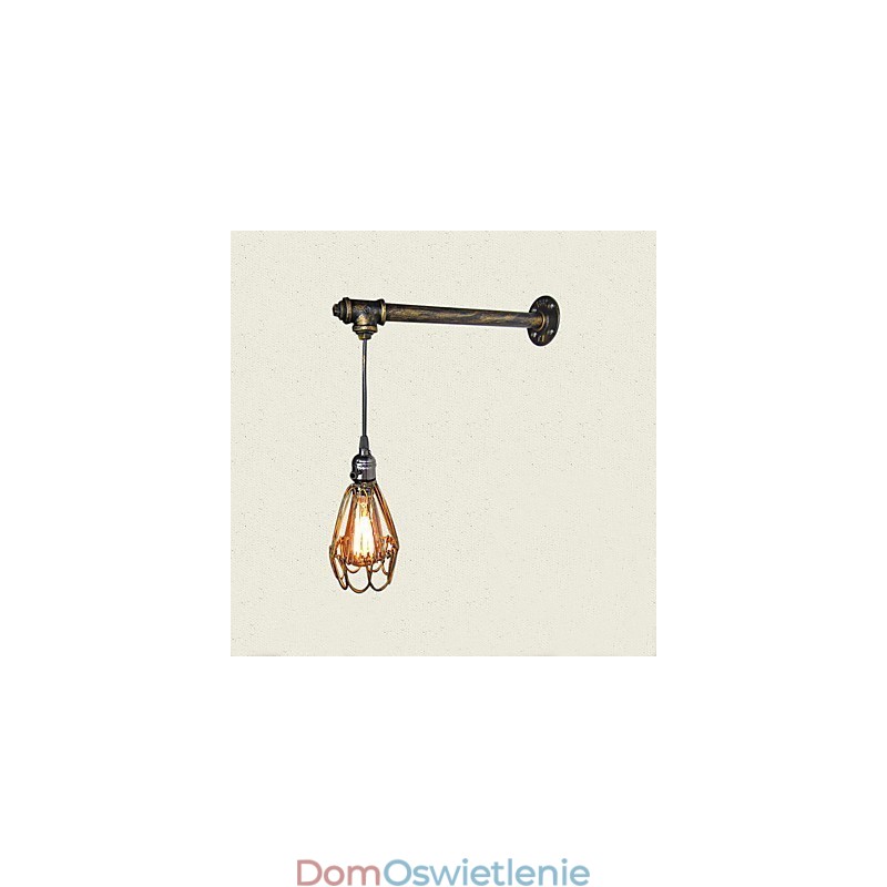 Loft vintage Kinkiety z przełącznikiem Industrial Edison Fashion Simplicity Kinkiet Metalowa podstawa Cap