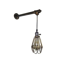 Loft vintage Kinkiety z przełącznikiem Industrial Edison Fashion Simplicity Kinkiet Metalowa podstawa Cap
