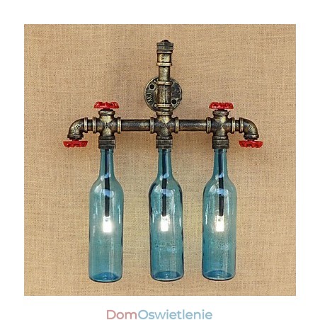 Retro Industrial Wind Switch Water Bottle Wall Lamp Wall Light Blue Retro Industrial Wind Switch Water Bottle Wall Lamp Wall Light Blue