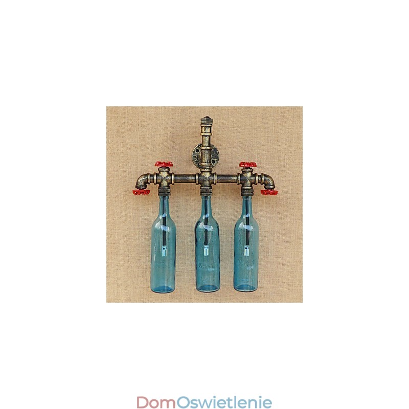 Retro Industrial Wind Switch Water Bottle Wall Lamp Wall Light Blue