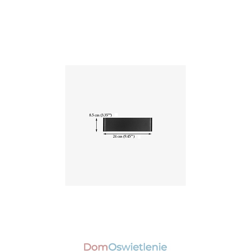 Kinkiety ścienne nowoczesne współczesne metalowe 24cm