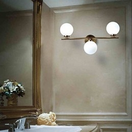 Szklana lampa ścienna Nowoczesna współczesna brązowa cecha dla mini stylu kinkietów ściennych z oświetleniem górnym