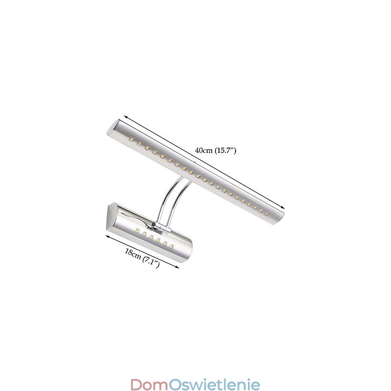 Nowoczesna, współczesna, galwanizowana cecha oświetlenia łazienkowego, lampa ścienna