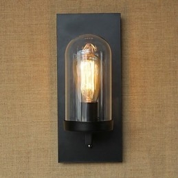 Kreatywna nowoczesna minimalistyczna restauracja Bar amerykański wiejski korytarz schody Edison ścienna pojedyncza lampa szklana