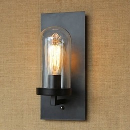 Kreatywna nowoczesna minimalistyczna restauracja Bar amerykański wiejski korytarz schody Edison ścienna pojedyncza lampa szklana