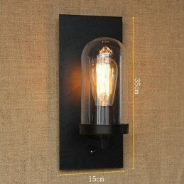 Kreatywna nowoczesna minimalistyczna restauracja Bar amerykański wiejski korytarz schody Edison ścienna pojedyncza lampa szklana
