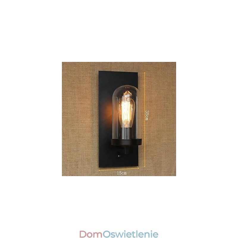Kreatywna nowoczesna minimalistyczna restauracja Bar amerykański wiejski korytarz schody Edison ścienna pojedyncza lampa szklana