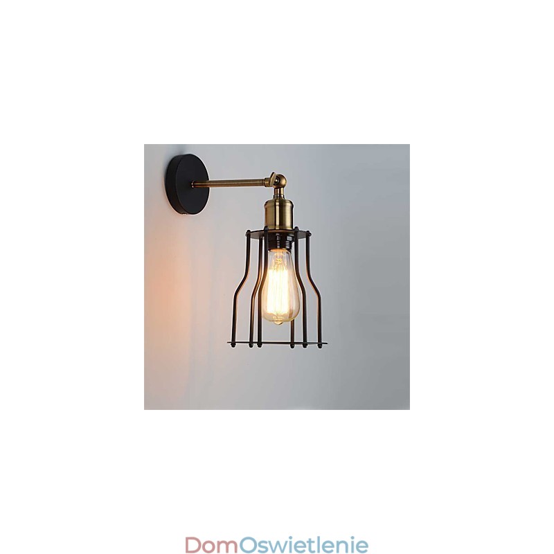 Loft vintage Kinkiety Industrial Edison Moda Prostota Kinkiety Metalowa podstawa Cap