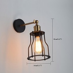 Loft vintage Kinkiety Industrial Edison Moda Prostota Kinkiety Metalowa podstawa Cap